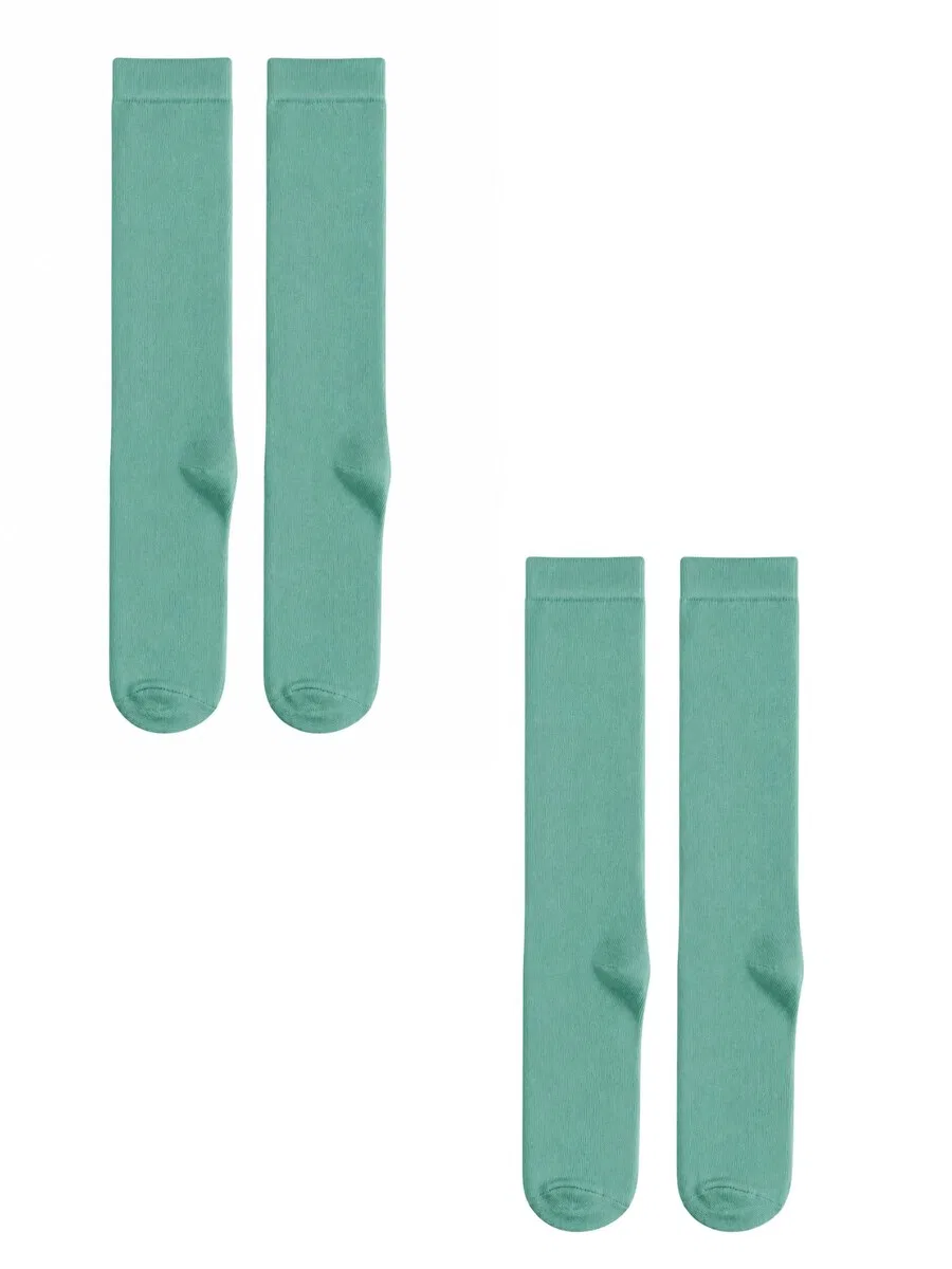 Носки Albero Natur «Bio-Baumwoll-Kinderkniestrumpfe - 2er Pack» мятного цвета