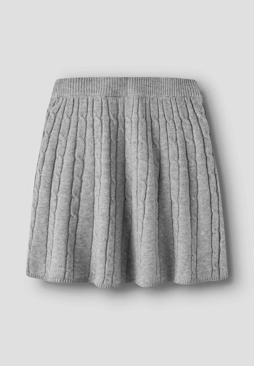 Вязаная юбка - юбка А-силуэта Name It, Grey Melange — фото 4