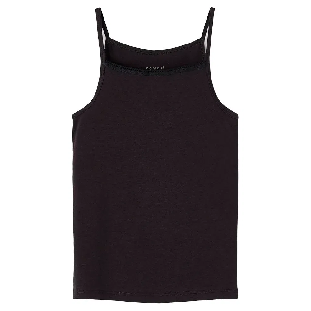 Детское хлопковое платье без рукавов с принтом, Strap Sleeveless T-Shirt 2-Pack Name it, Black — фото 3