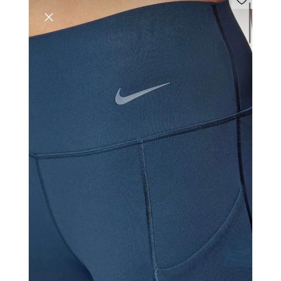 Спортивные леггинсы с высокой посадкой Nike Dri-FIT Universa Medium-Support High-Waisted 7/8 Training, Синий — фото 2