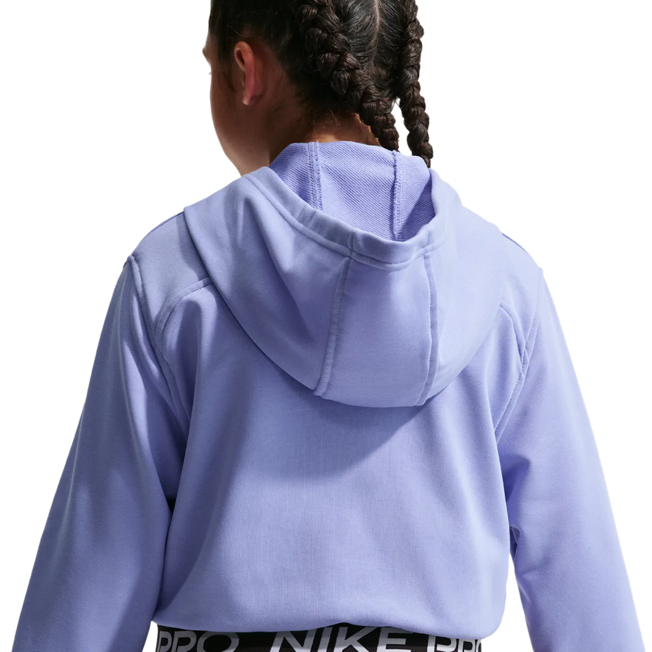 Толстовка на молнии для мальчиков Dri-FIT Full-Zip Fleece Nike, цвет Light Thistle/Light Thistle/Black — фото 2