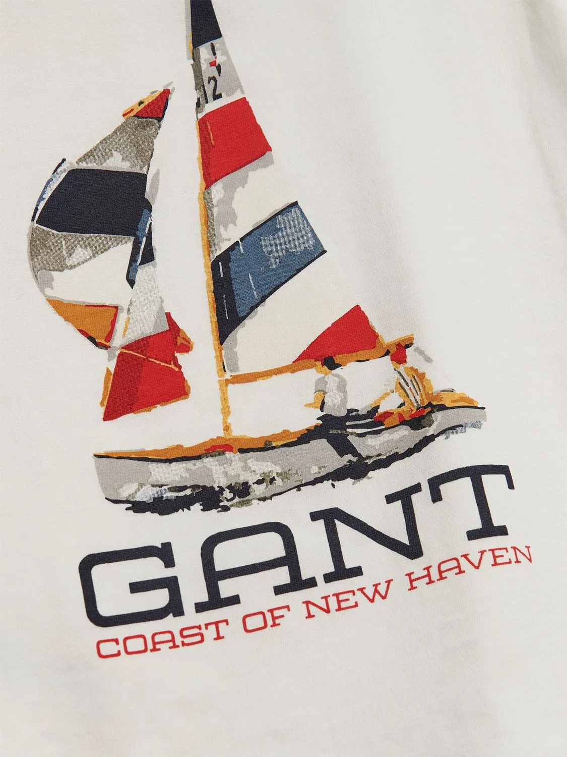 Футболка с принтом Gant Coastal Graphic Gant, белый — фото 4