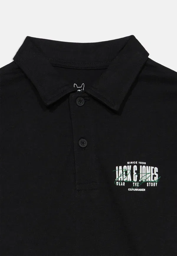 Детская рубашка поло Jack & Jones Junior, черный — фото 4