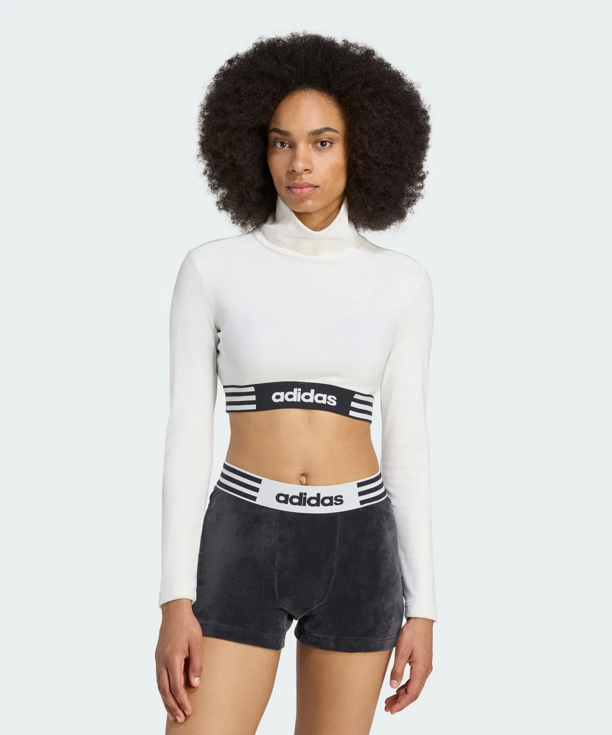 Женский лонгслив с принтом Winter Rised Adidas Originals, Белый