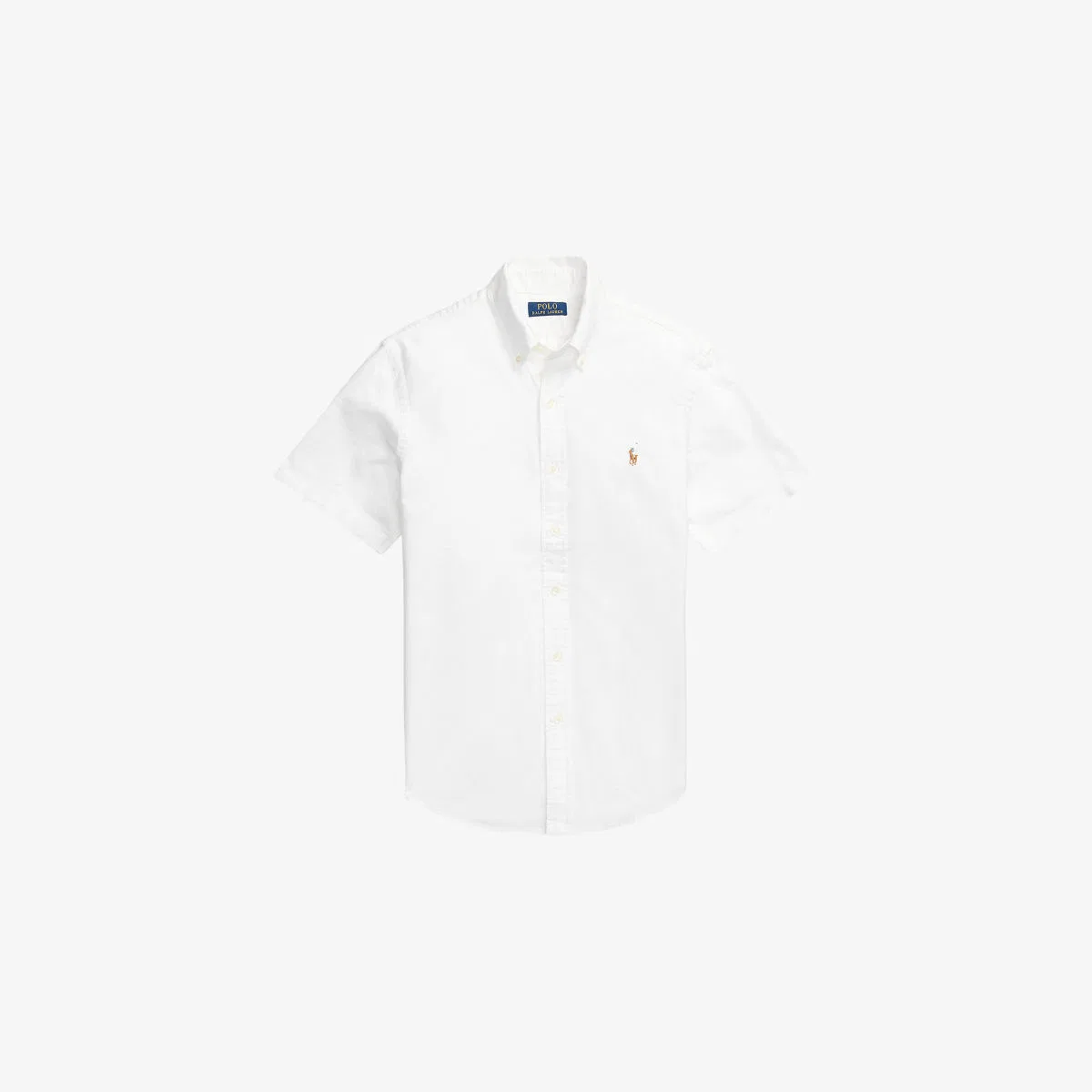 Хлопковая рубашка-оксфорд с вышитым логотипом Polo Ralph Lauren, белый