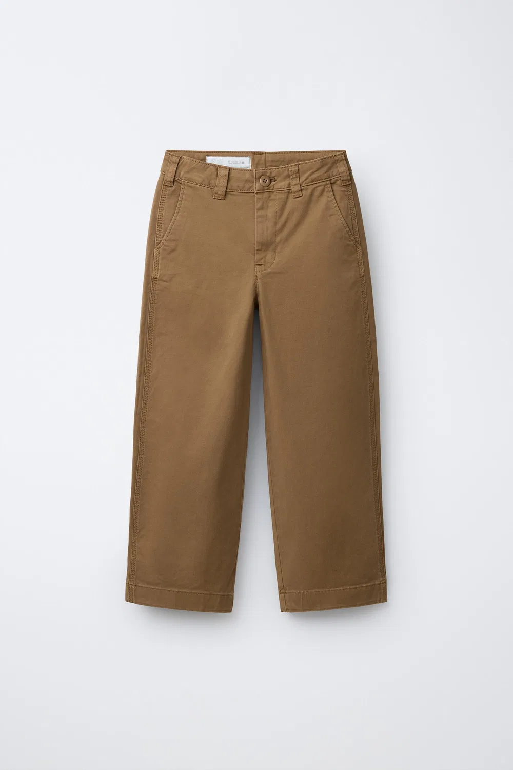 Брюки чинос свободного кроя ZARA, Brown