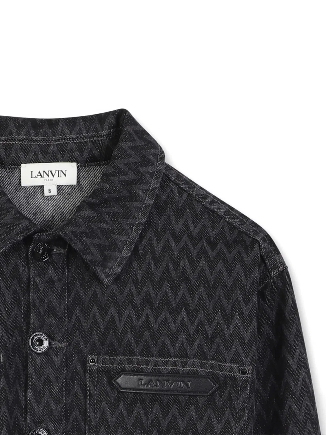 Рубашка с зигзагообразным узором Lanvin, черный — фото 2