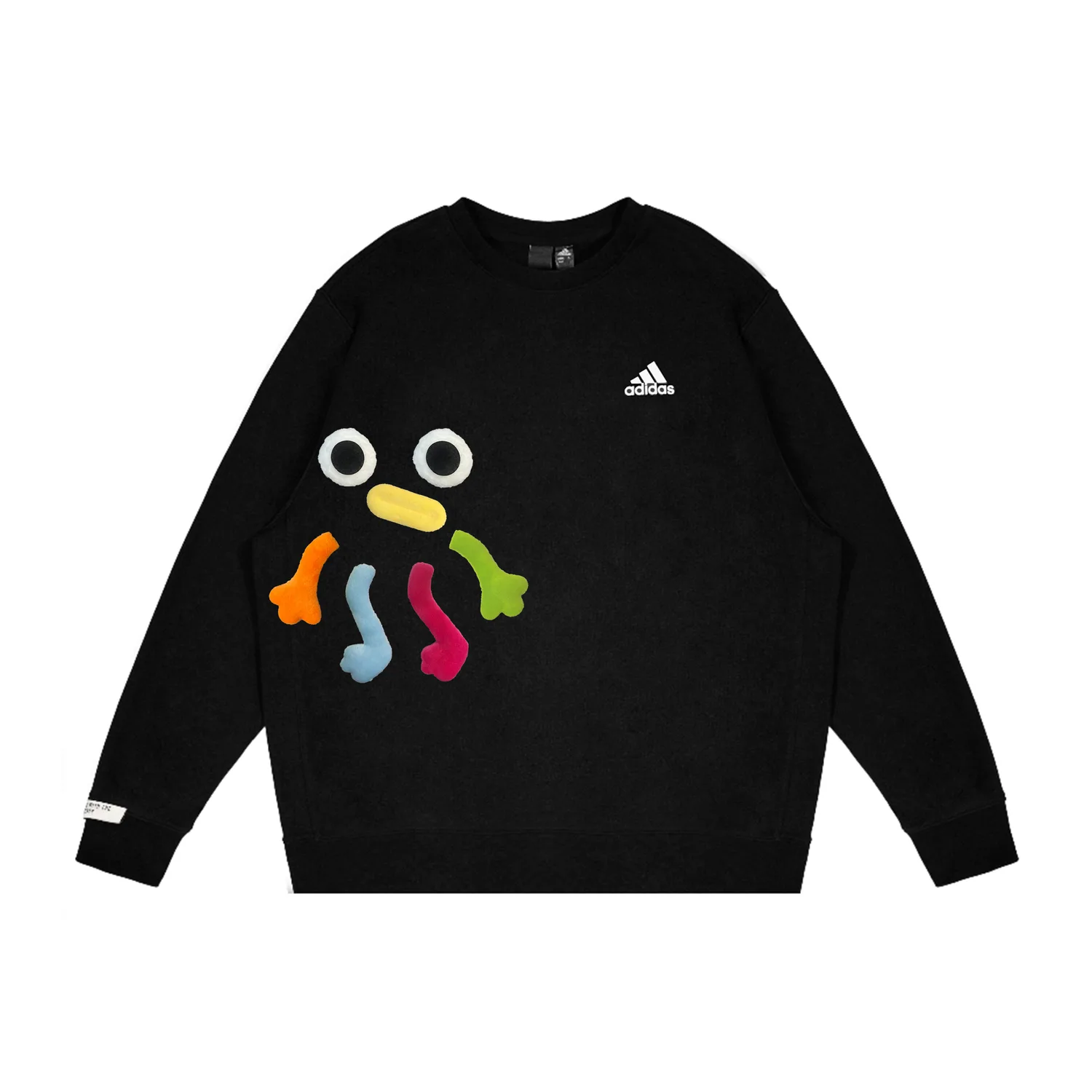 Adidas Свитшот Unisex Black Crew Neck Moderate Regular