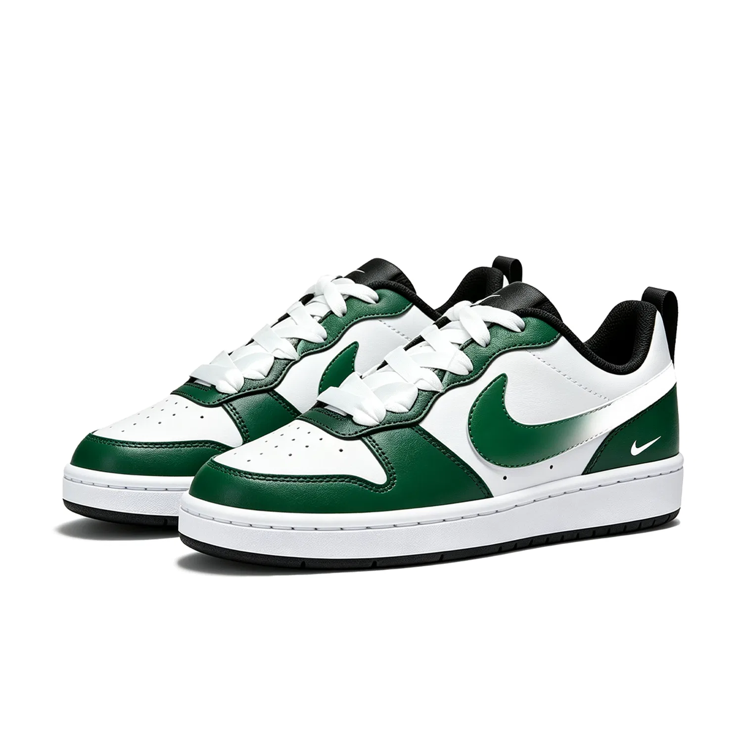 Детские кроссовки для скейтбординга с принтом Nike Court Borough 2, Nike, White Green Multicolor — фото 4