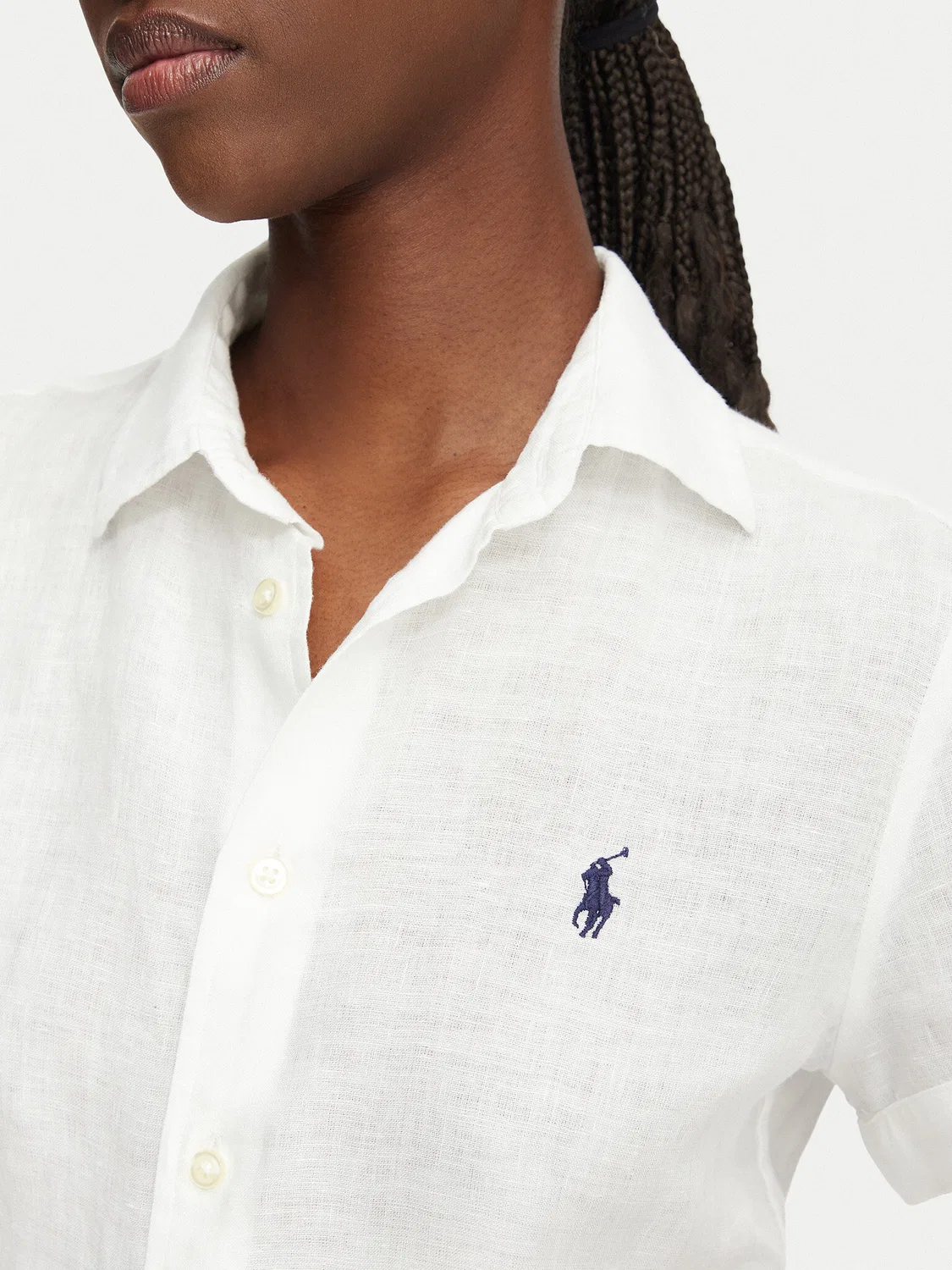 Женская рубашка стандартного кроя Polo Ralph Lauren, белый — фото 4