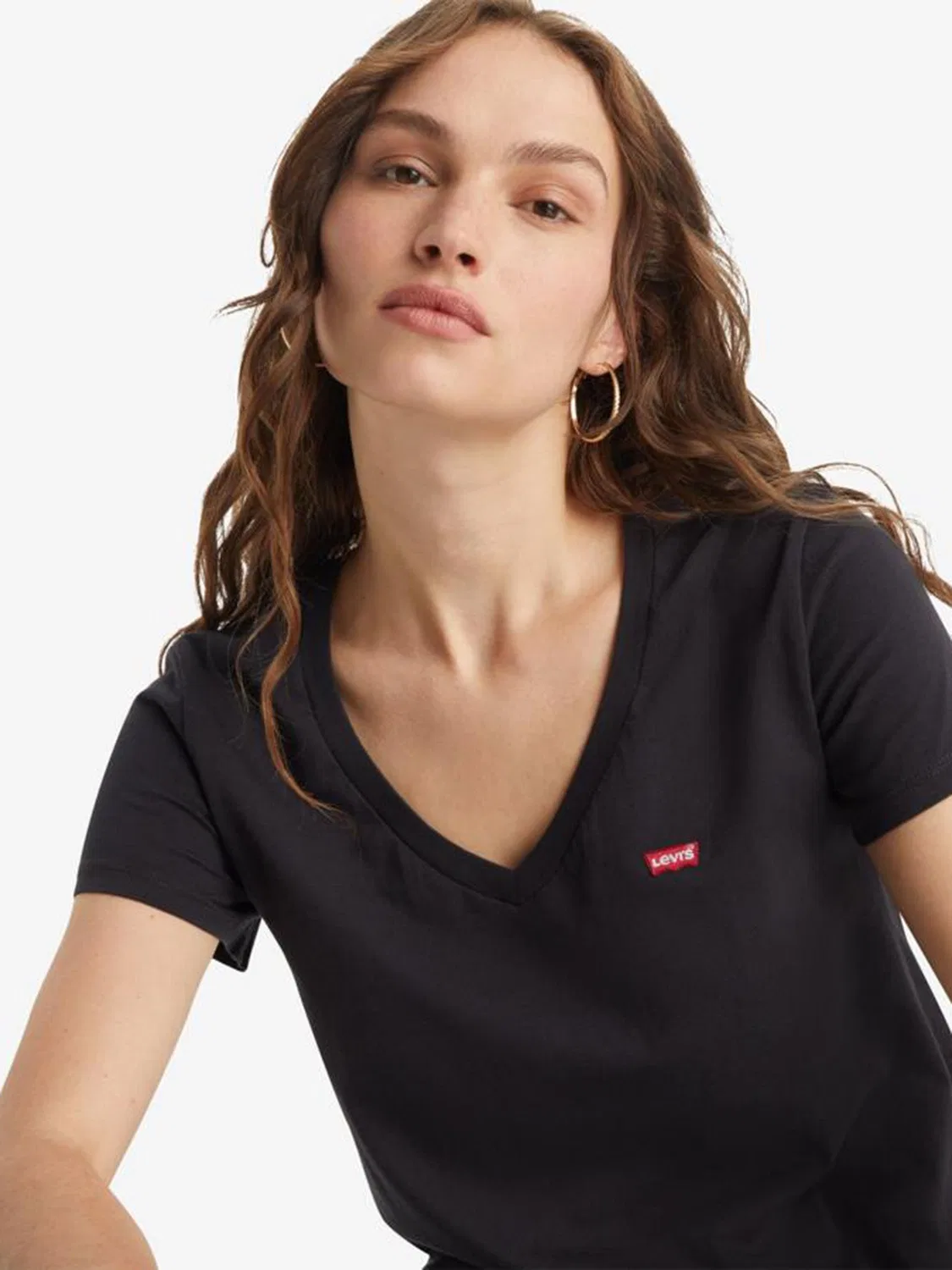 Футболка с V-образным вырезом, Perfect Levi's, черный — фото 3