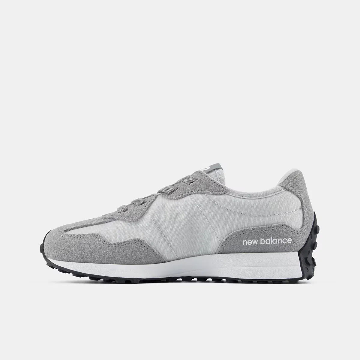 Кроссовки, Casual Niños 327 Bungee Lace, New Balance, серый белый — фото 2