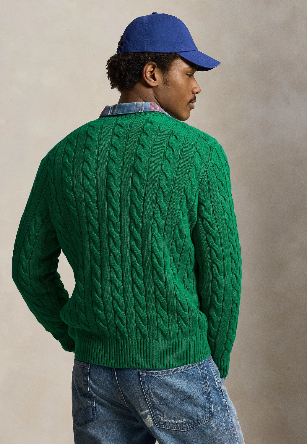 Хлопковый свитер крупной вязки - джемпер Polo Ralph Lauren, Erin Green — фото 3