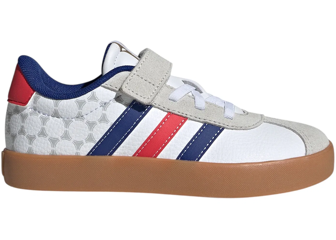 Детские кроссовки с низким профилем Adidas VL Court 3.0, Cloud White Pure Ruby Mystery Ink