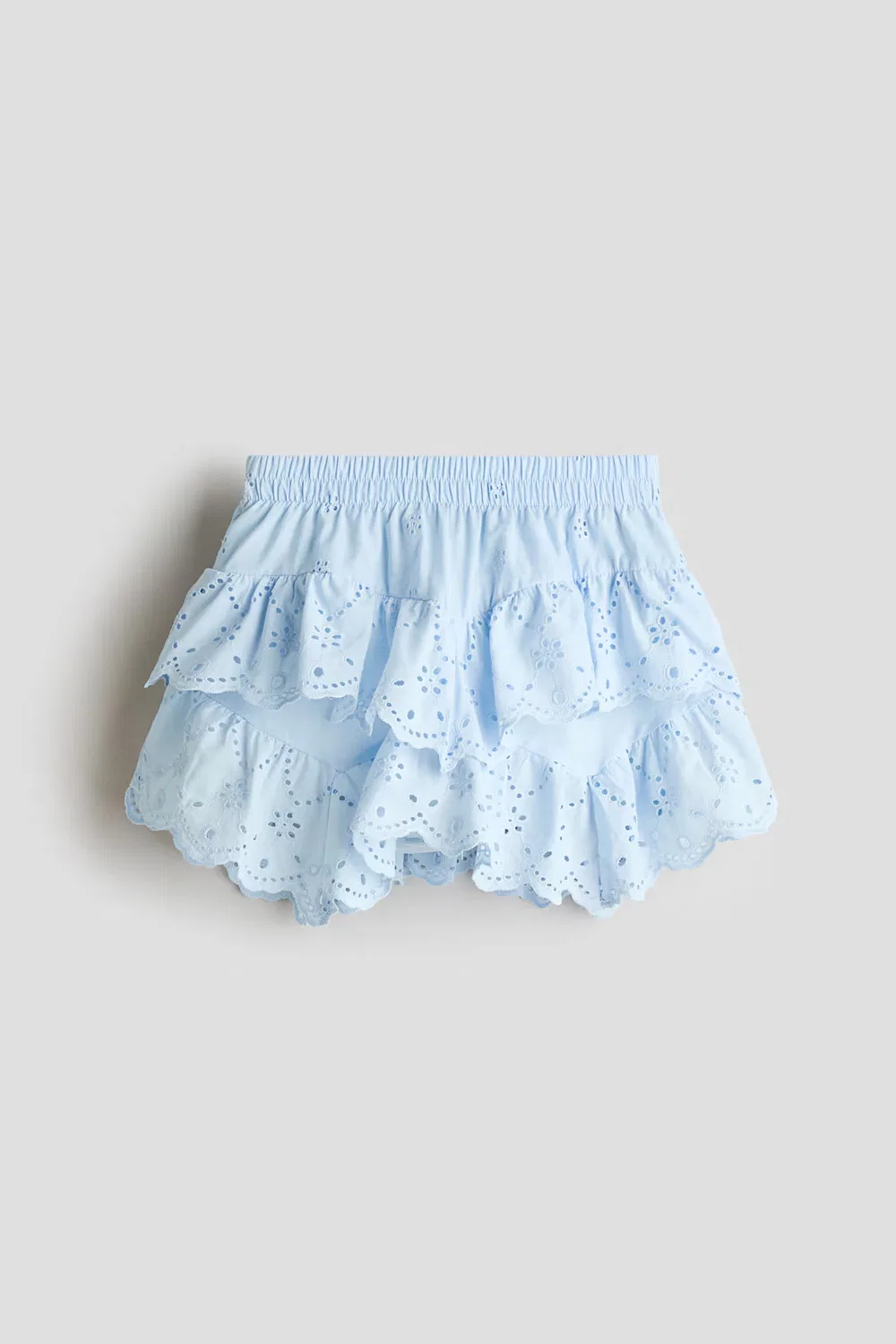 Хлопковая юбка с английской вышивкой H&M, Hellblau