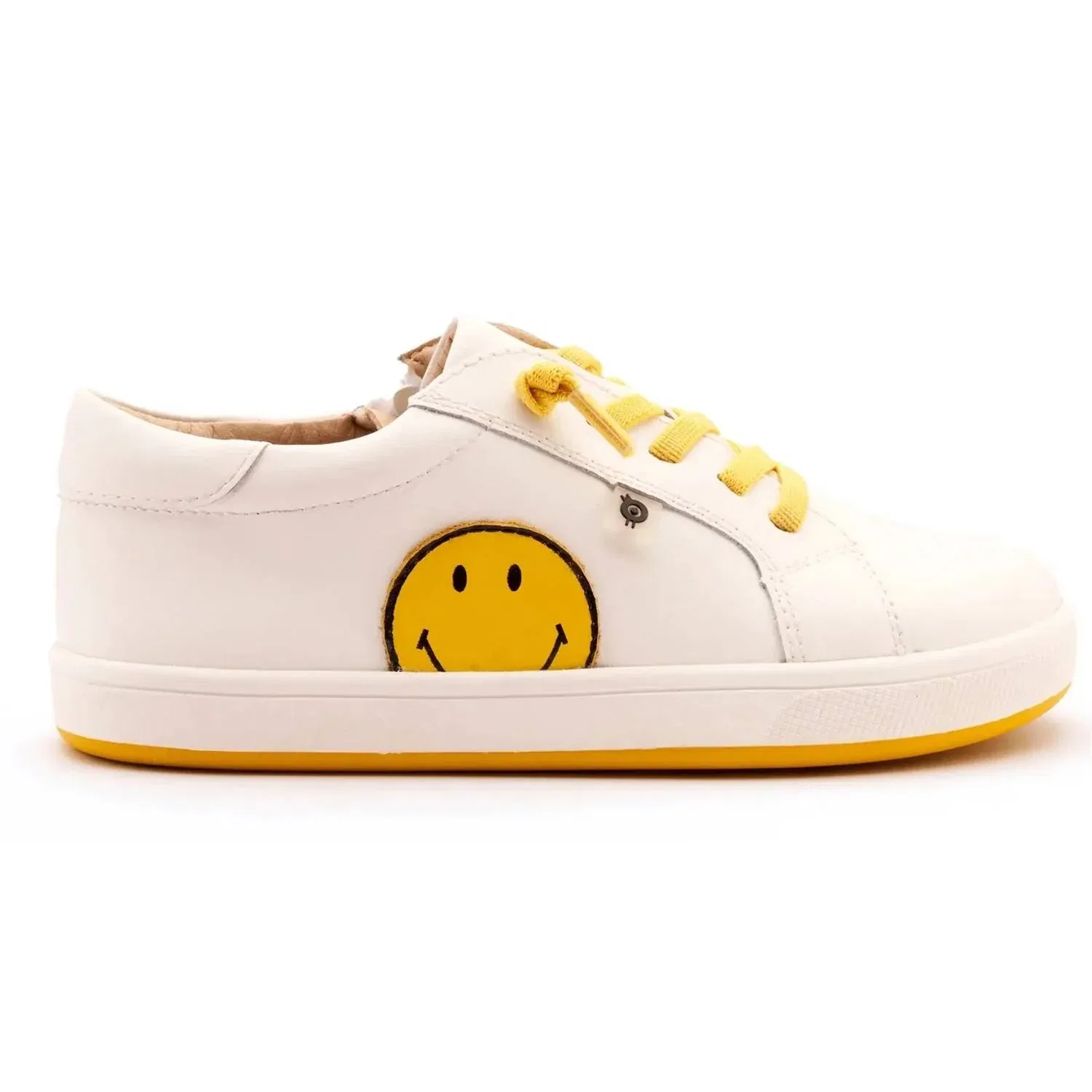 Детские кроссовки для девочек кожаные с аппликацией Smiley Jumpa Old Soles, Snow