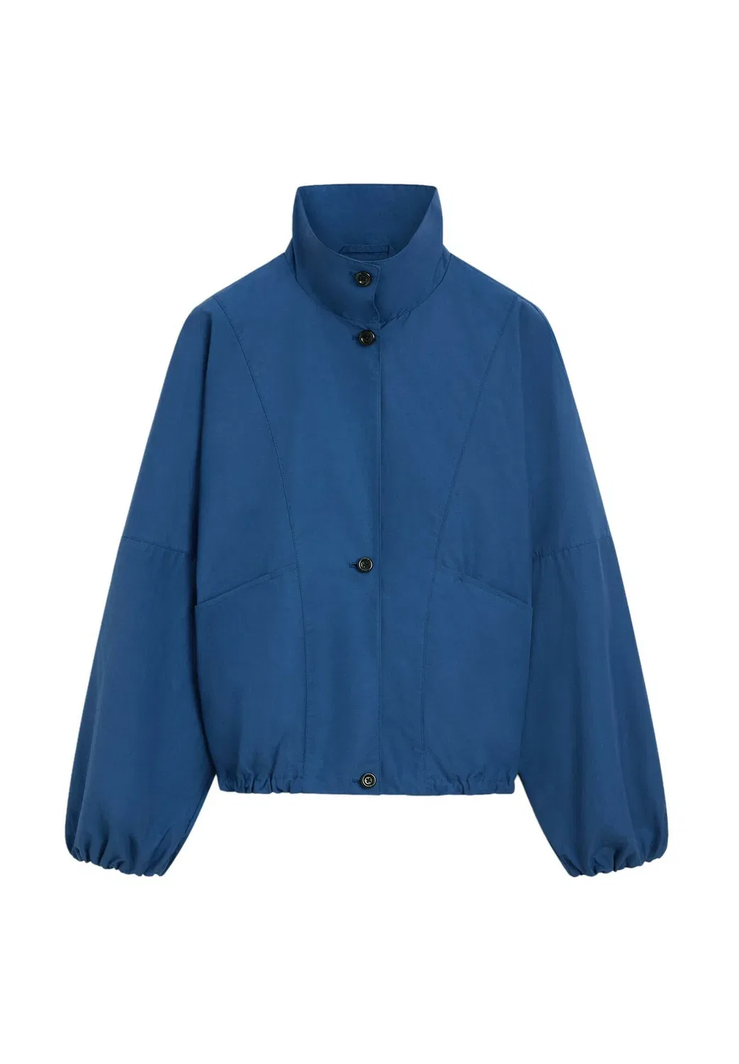 Техническая объемная куртка-бомбер - куртка-бомбер Massimo Dutti, Dark Blue