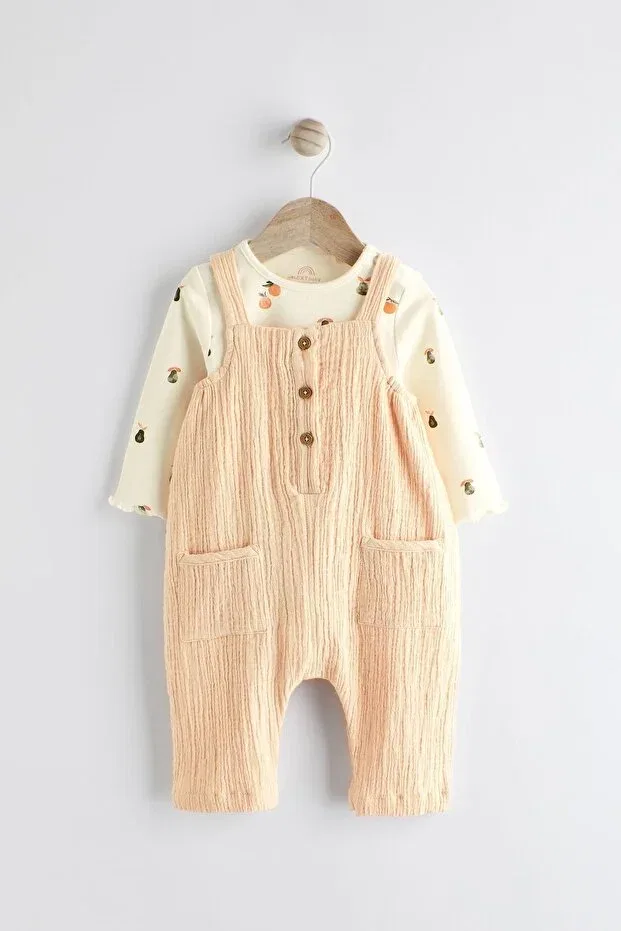 Детский комбинезон хлопковый Next Baby, Peach