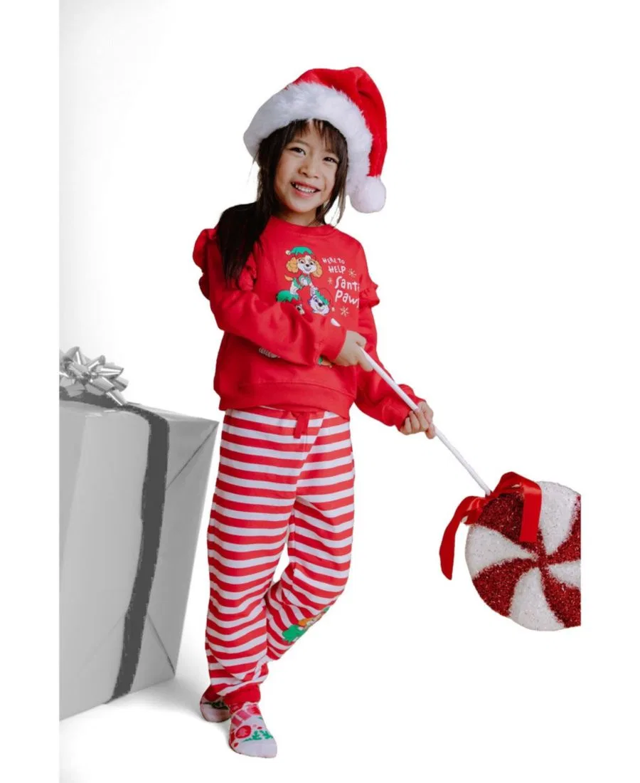 Комплект из футерованного свитшота и брюк PAW Patrol, Red And White Stripe — фото 2