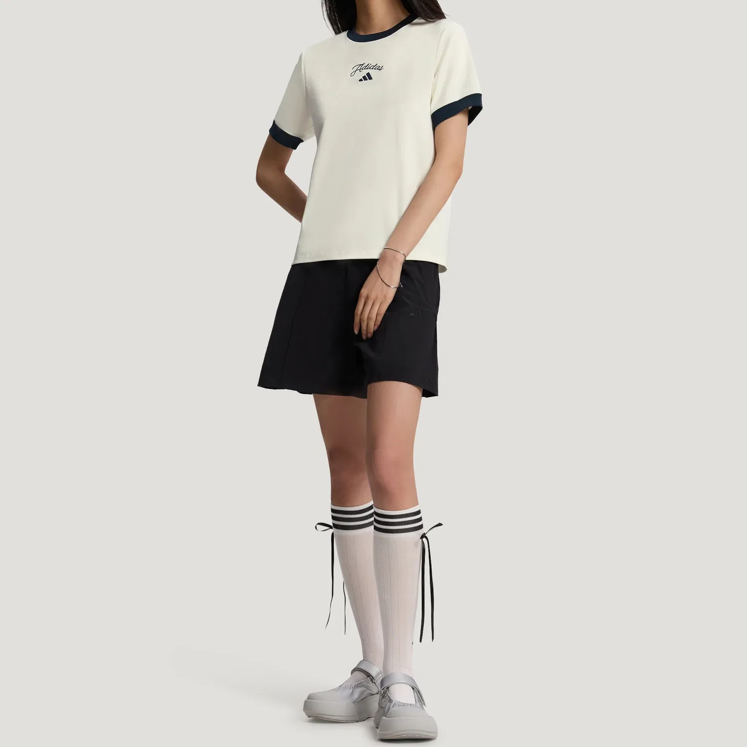Футболка женская с круглым вырезом, Adidas, Jade White — фото 4