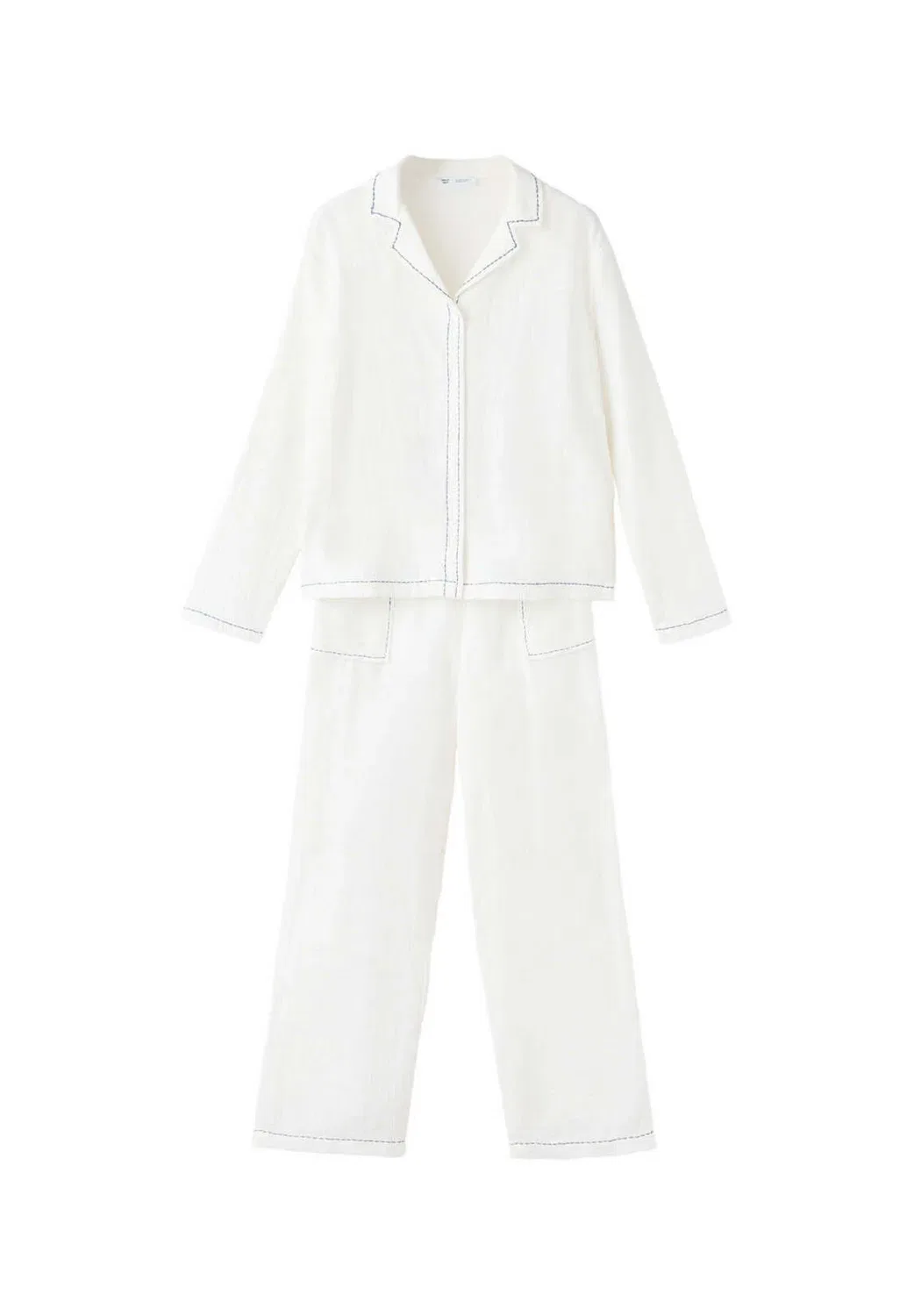 Подростковый комплект - пижамный комплект Mango Kids, Off White — фото 4