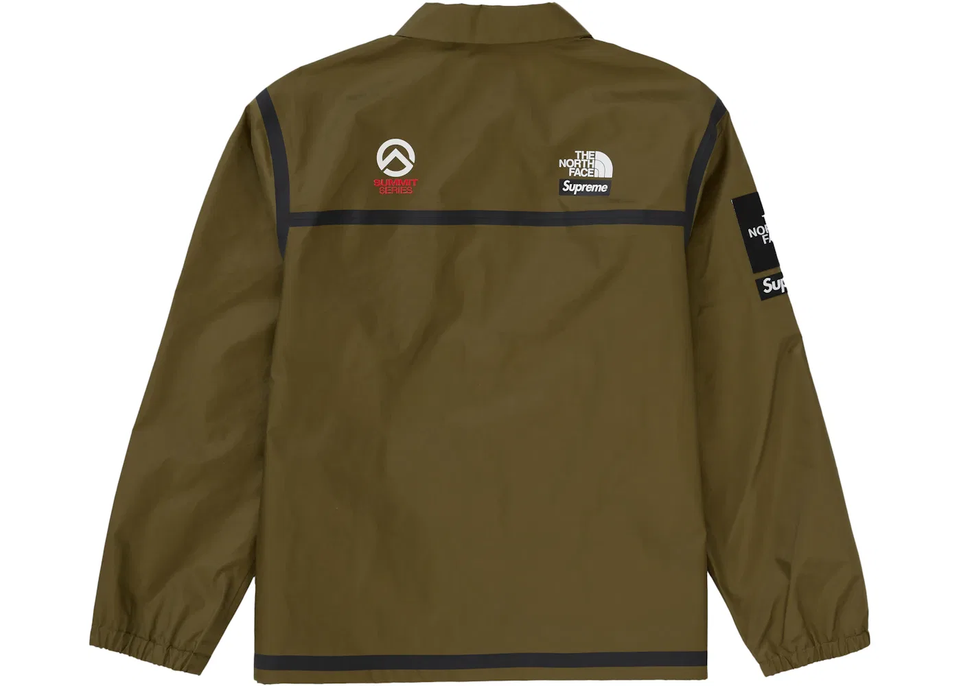 Мужская ветровка с контрастной проклейкой швов Summit Series Outer Tape Seam Coaches Jacket Supreme, Olive — фото 3