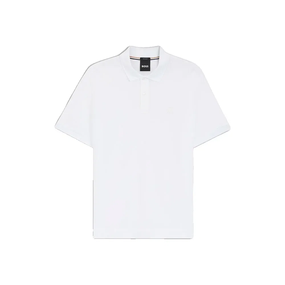 Мужское поло с коротким рукавом Parris 98 BOSS, White