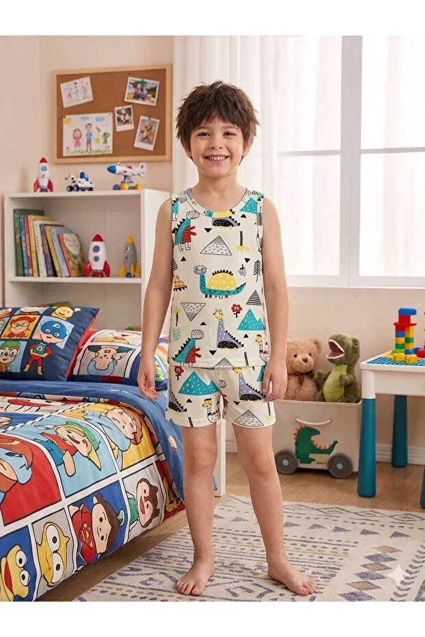 Детский комплект для мальчиков без рукавов Aliş Kids, Beige