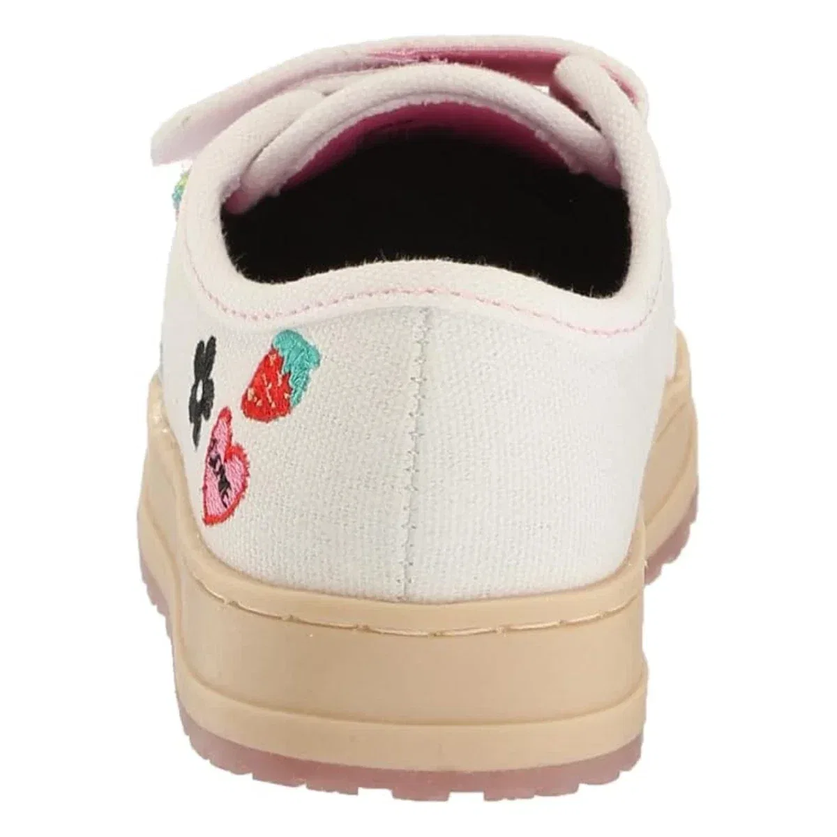 Детские кроссовки на шнуровке из хлопкового канваса Maples Steve Madden, White — фото 4