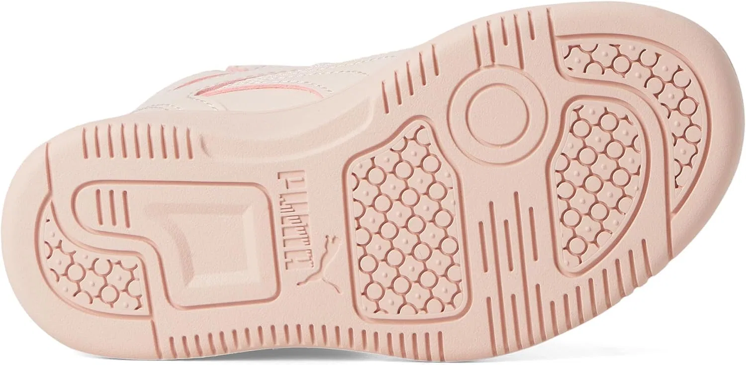 Детские кроссовки для девочек Rebound Layup Mid PUMA, Island Pink/Gold — фото 4