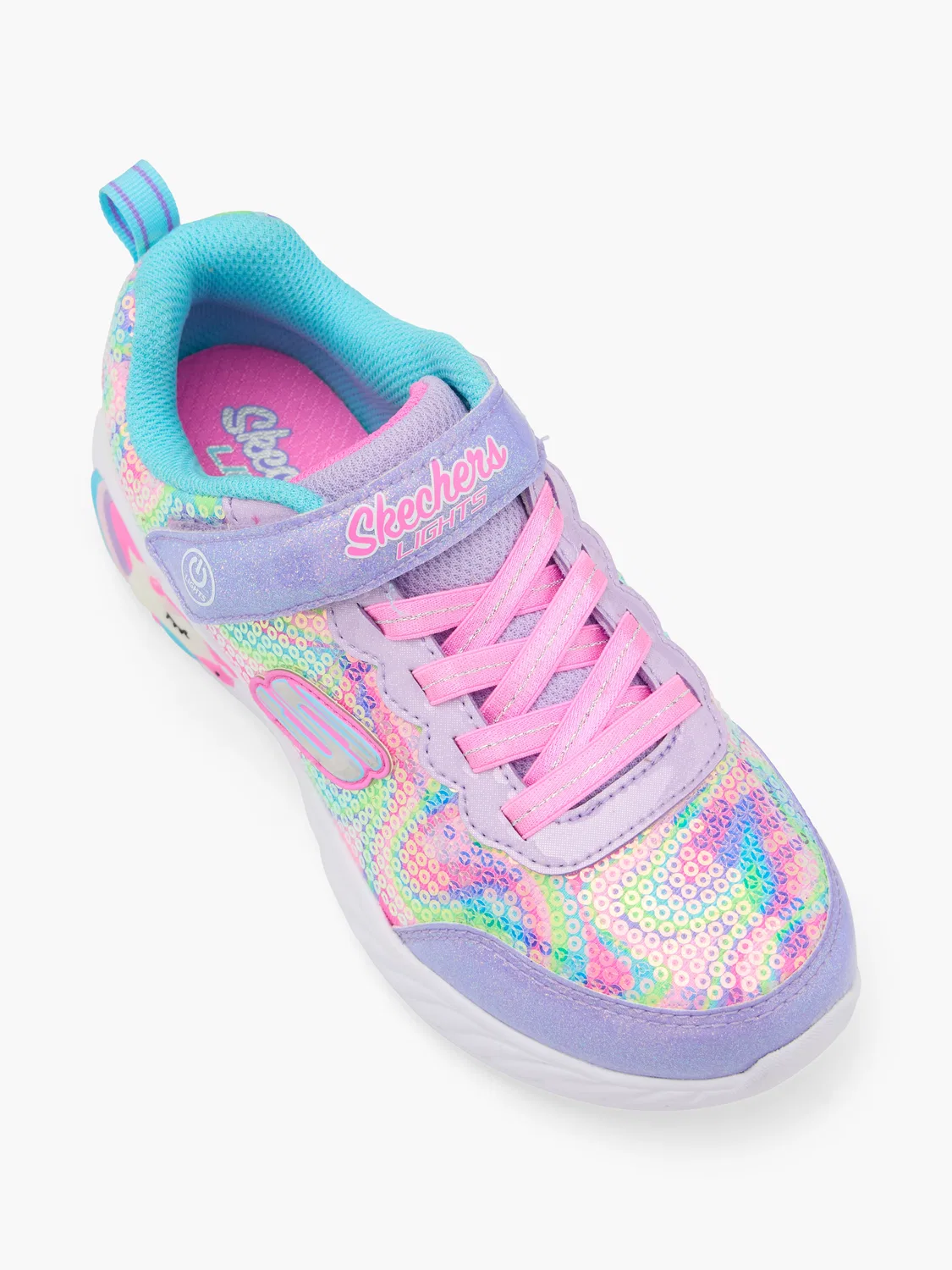 Детские кроссовки со светодиодами Skechers, фиолетовый — фото 2