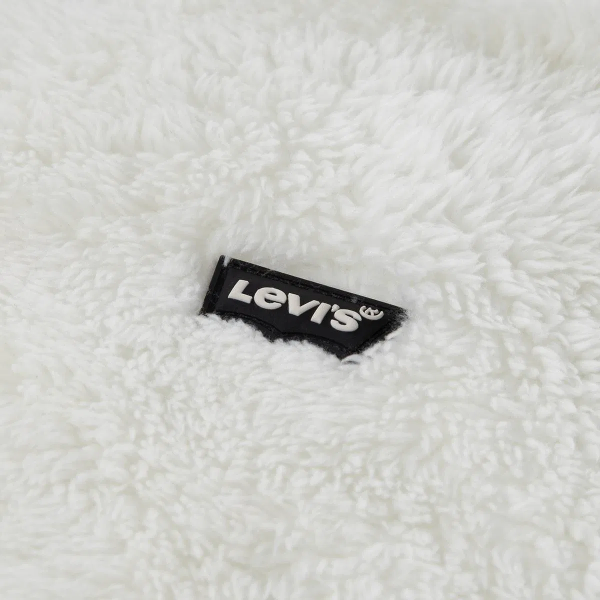 Детская кофта Sherpa с молнией до середины груди для девочек 2T-4T Levi's, Egret - White — фото 3