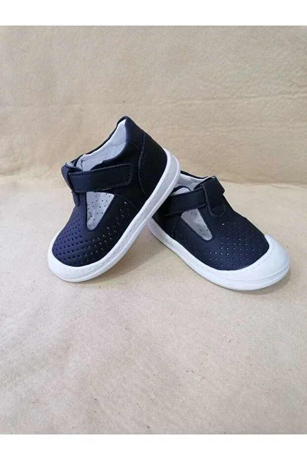 Детские туфли для мальчиков перфорированные Özgür Kids, Navy Blue — фото 2