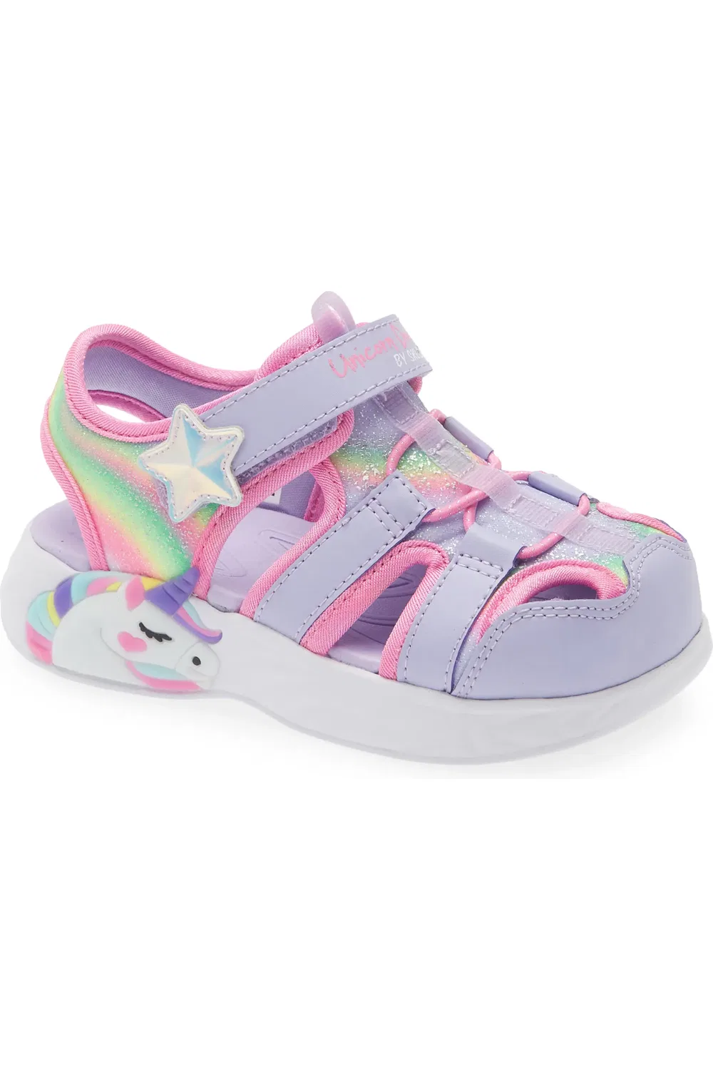 Сандалии детские с подсветкой Unicorn Dreams SKECHERS, Lavender