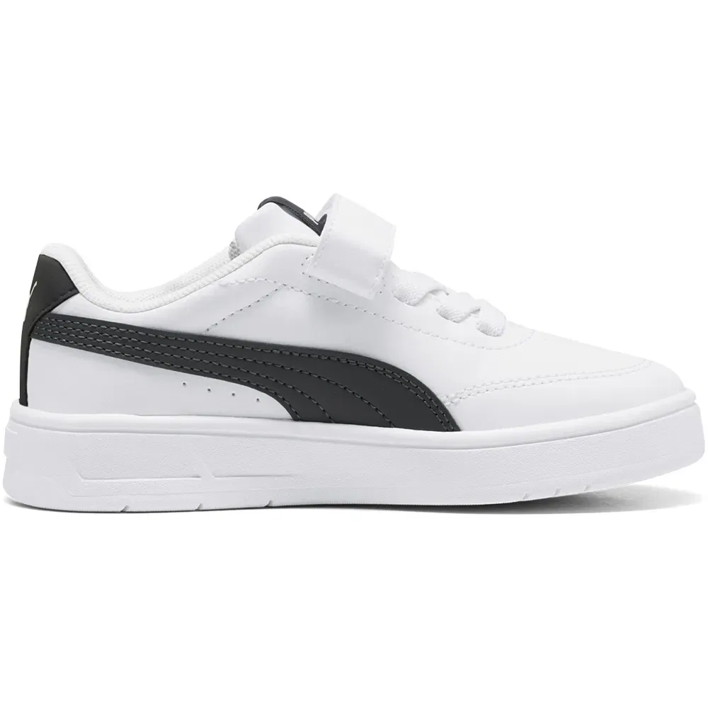 Детские кроссовки для девочек из искусственной кожи Court Classic Clean AC+ PS Puma, White