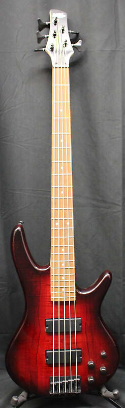 

Ibanez GSR205SM 5-струнная электрическая бас-гитара угольно-коричневого цвета GSR205SM 5-String Electric Bass