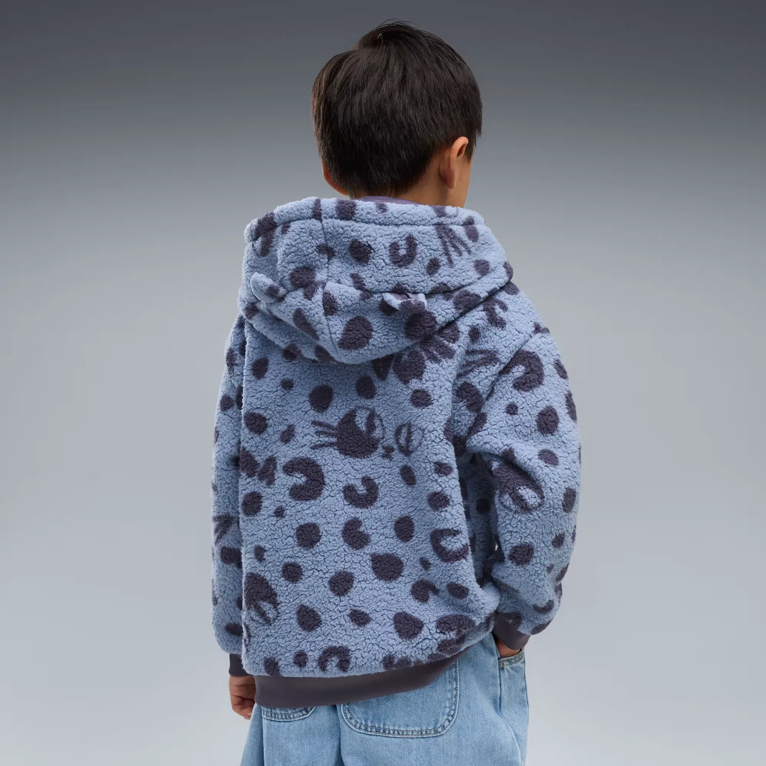 Детская свободная толстовка с капюшоном Imaginary Friend Puma, Chambray Blue — фото 4