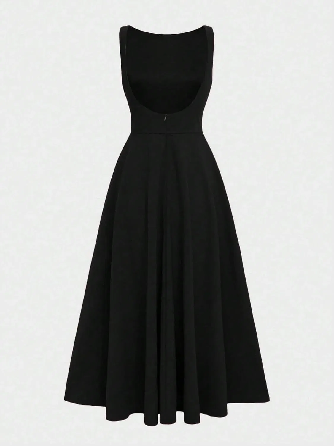 Женское летнее мини-платье французское с открытой спиной, Black — фото 3