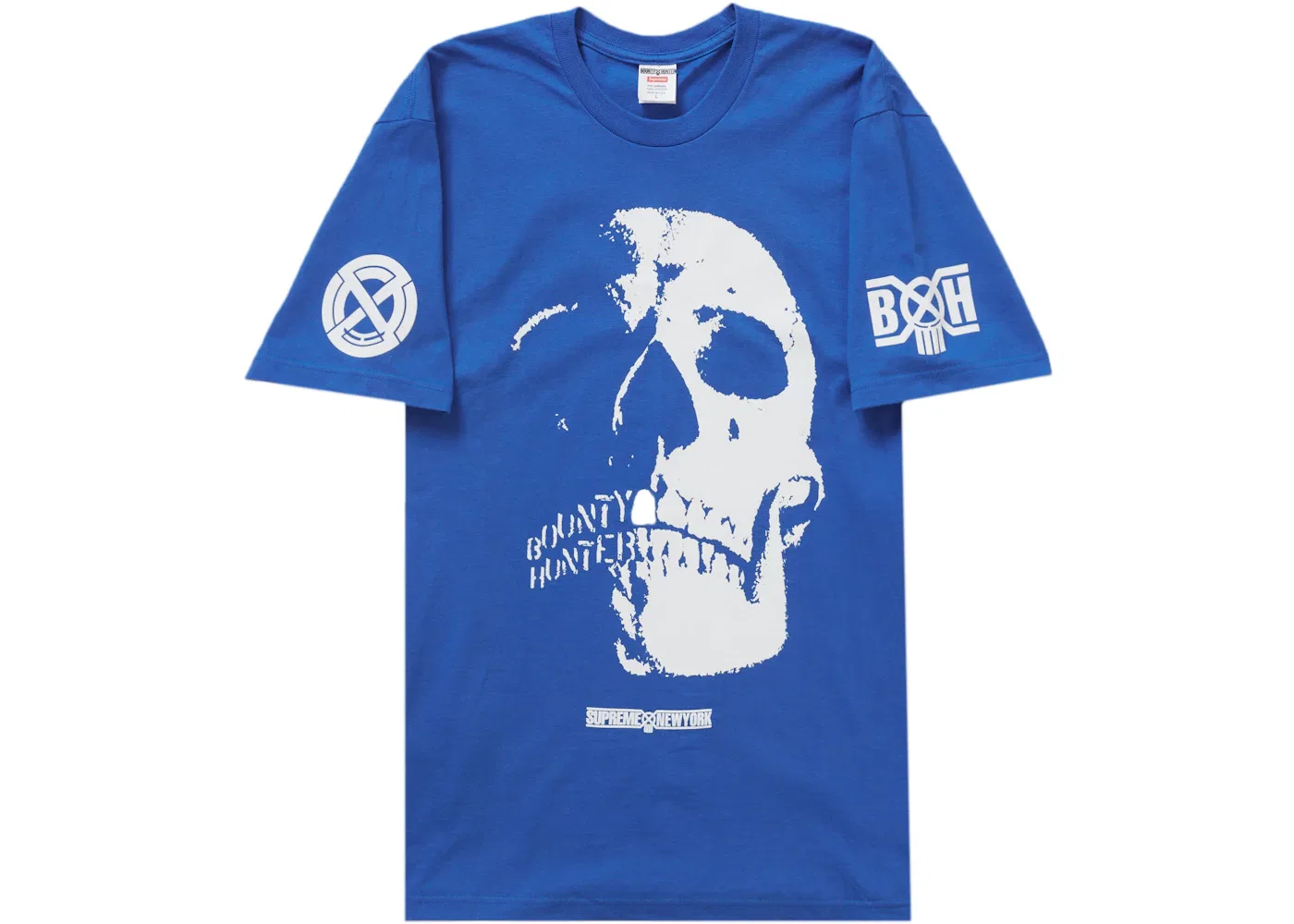 Мужская футболка с принтом Supreme Bounty Hunter Skulls Tee, Blue