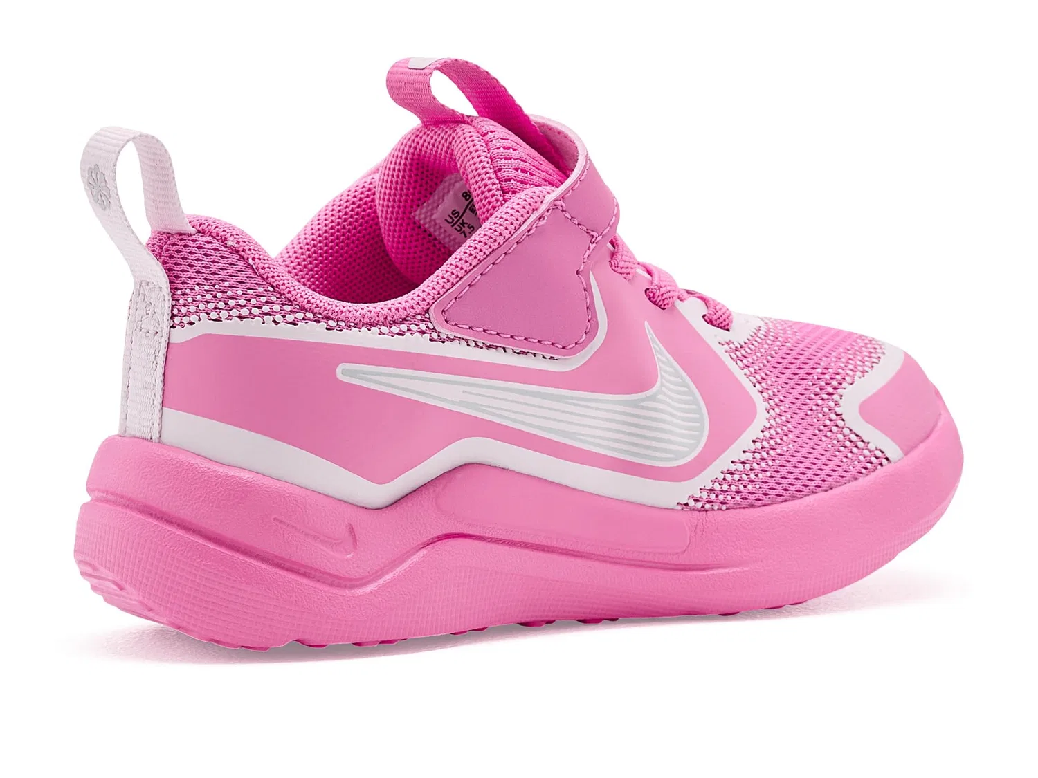 Кроссовки Cosmic Runner Swoosh (для младенцев и малышей) Nike Kids, Playful Pink/Black/Bleached Lilac — фото 4