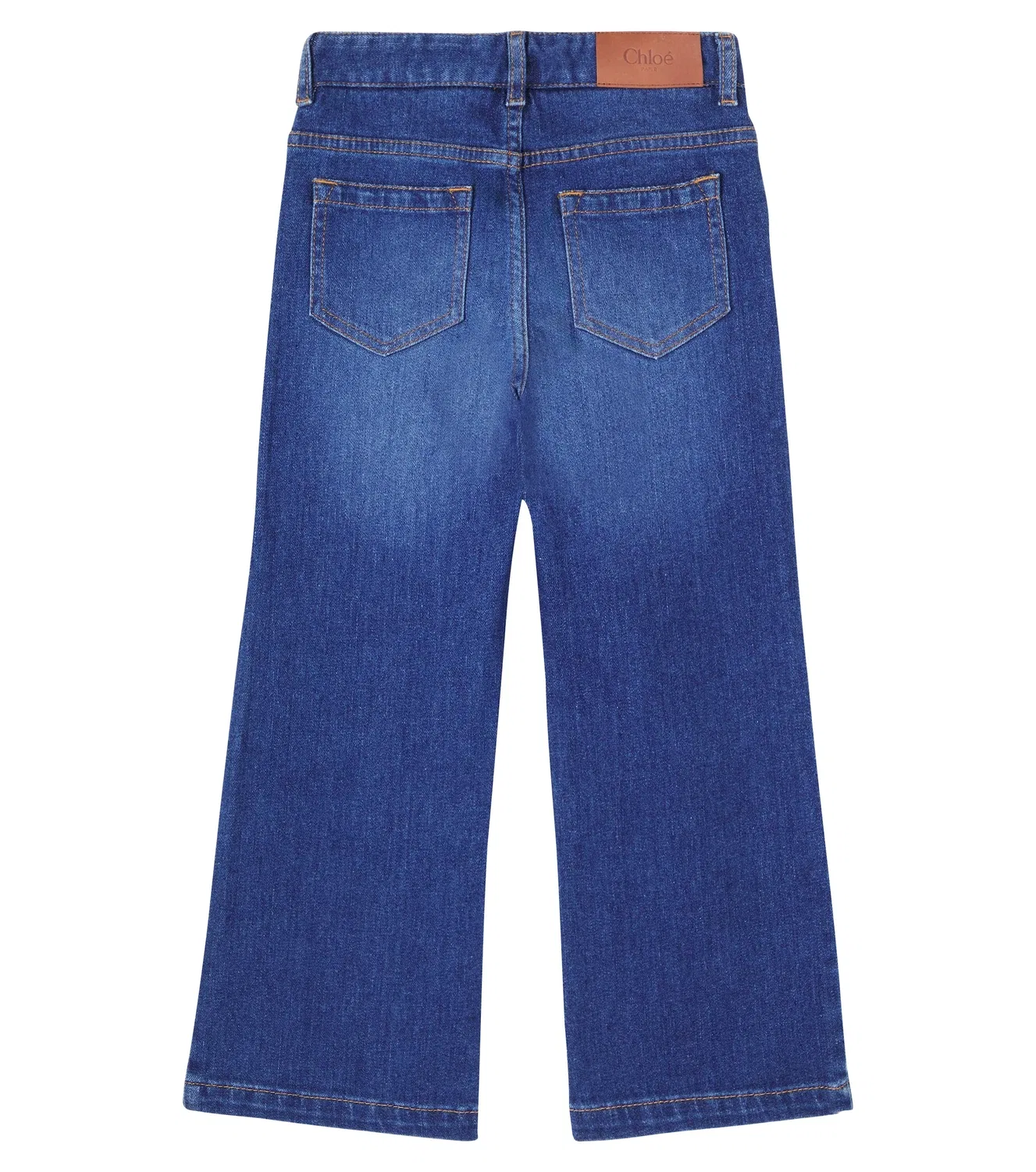 Джинсы с широкими штанинами Chloé Kids, синий — фото 3