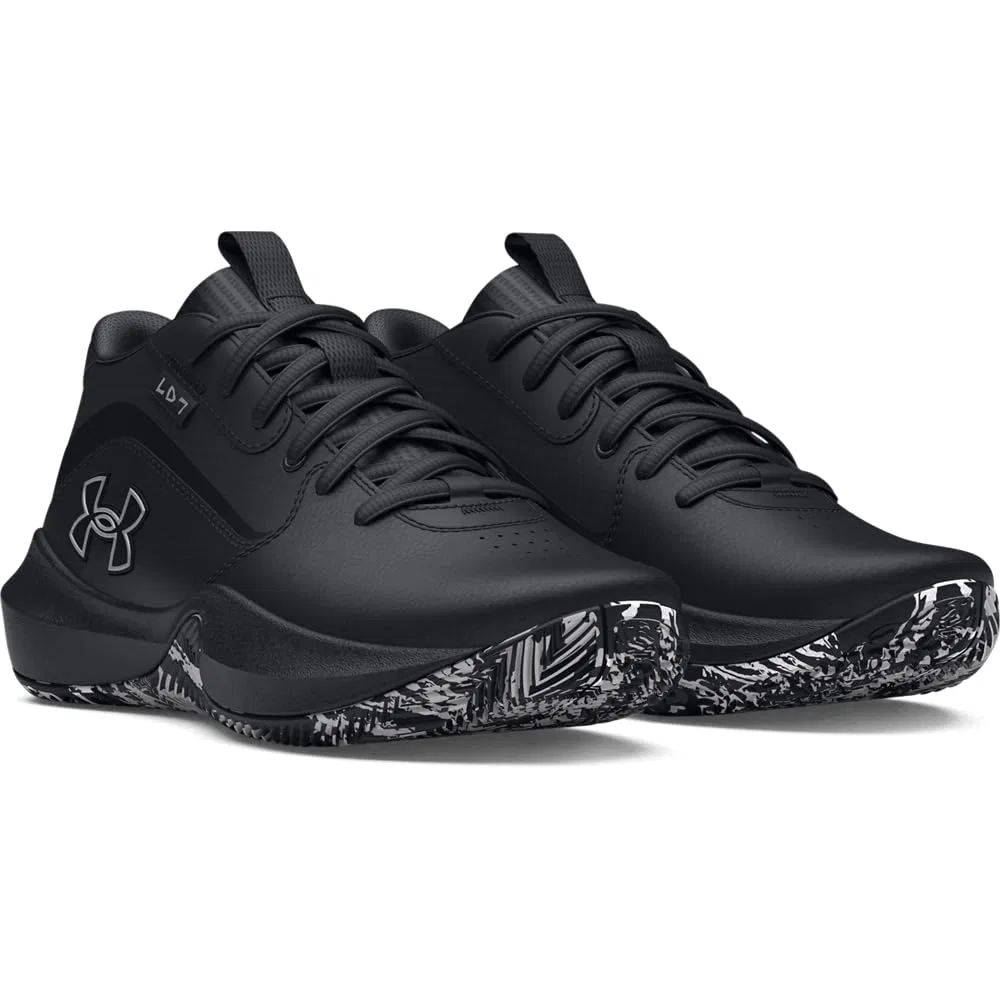 Детские баскетбольные кроссовки для мальчиков Lockdown 7 Under Armour, Black Black Metallic Silver — фото 2