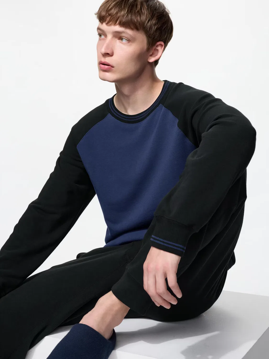Спортивный костюм Uniqlo, эластичный, синий