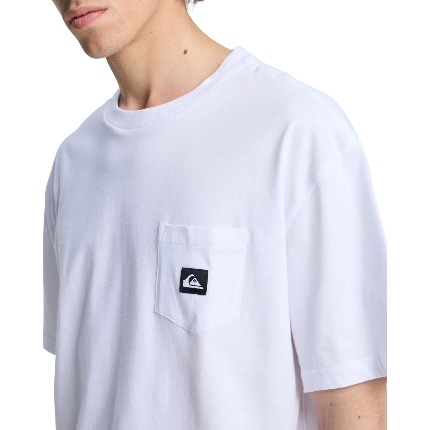 Детская хлопковая футболка с нагрудным карманом Quiksilver, White — фото 4