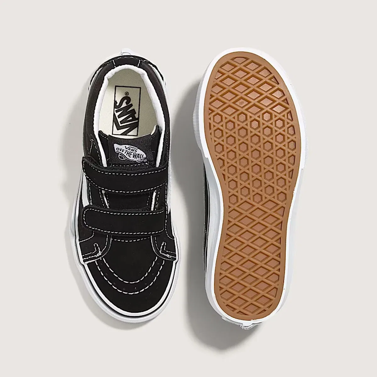 Детские кроссовки для мальчиков с поддержкой щиколотки Sk8-Mid Reissue V Vans, Black/True White — фото 3