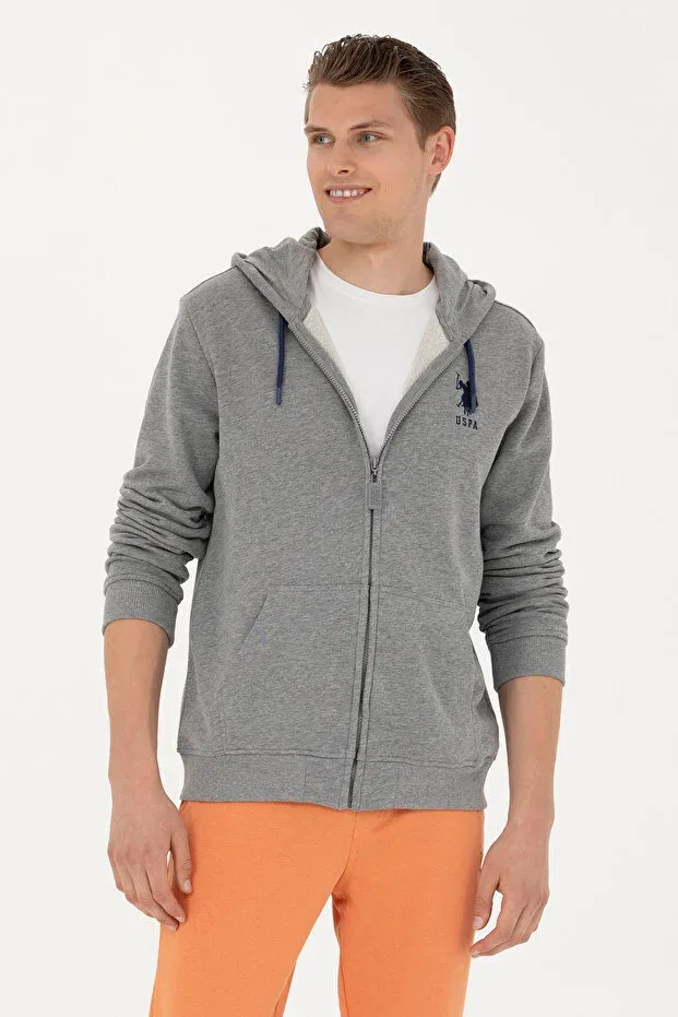 Мужской кардиган с длинным рукавом Sportswear U.S. Polo Assn., Gray Melange