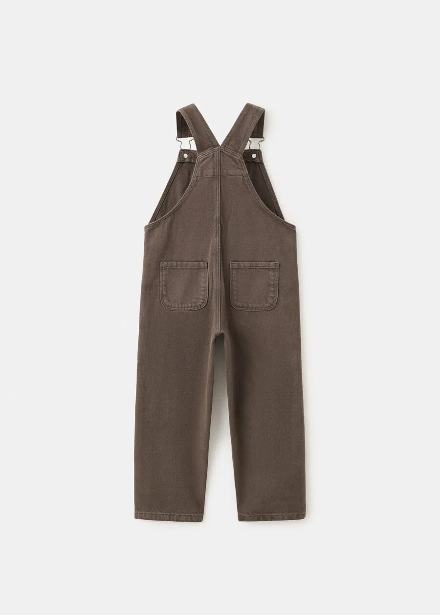 Детский комбинезон MANGO KIDS Regular Overalls 'BRUSH' цвета мокко — фото 2