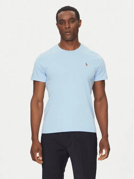 Футболка slim fit Classics Polo Ralph Lauren, светло-голубой — фото 2