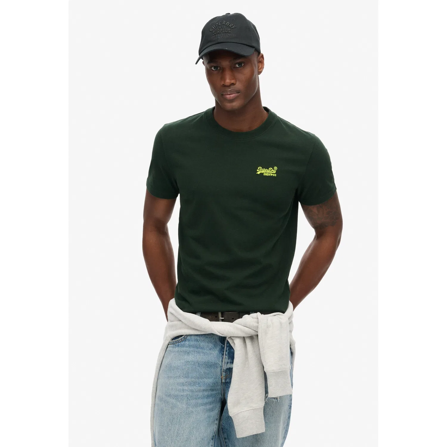 Детская футболка с вышивкой Superdry, Forest Green