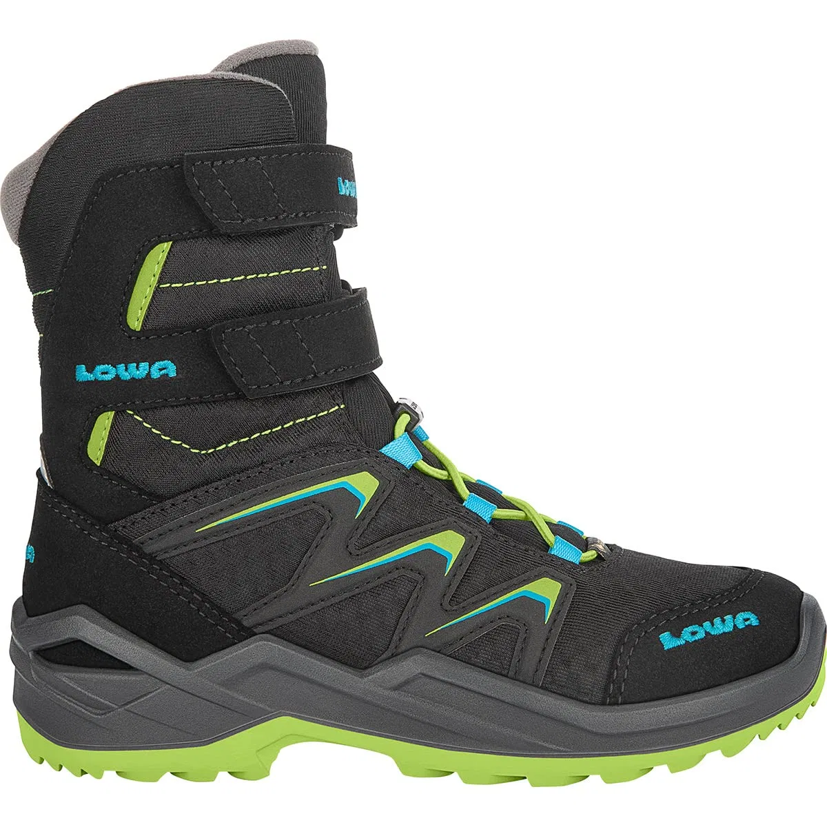 Детские ботинки для мальчиков с мембраной Maddox Warm GTX HI LOWA, Black
